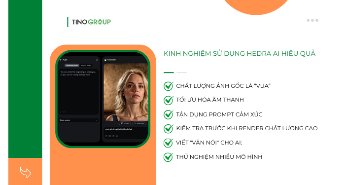 Kinh nghiệm sử dụng Hedra AI hiệu quả