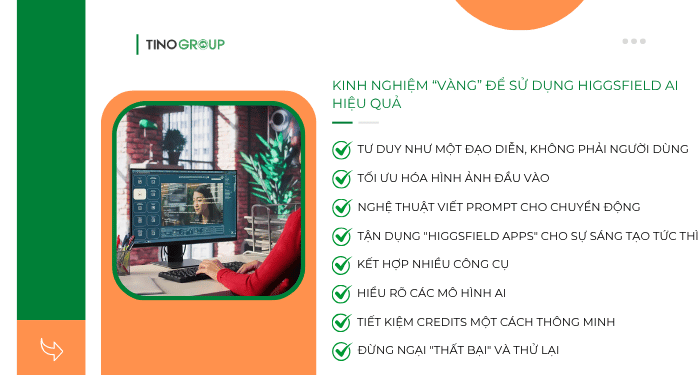 Kinh nghiệm “vàng” để sử dụng Higgsfield AI hiệu quả
