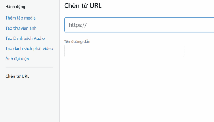 Chèn hình ảnh từ internet (URL)