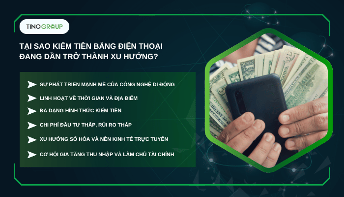 Tại sao kiếm tiền bằng điện thoại đang dần trở thành xu hướng?