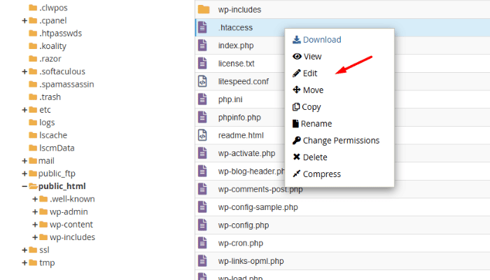 Hướng dẫn cách sửa lỗi 413 Request Entity too large trong WordPress 2025 10 Chỉnh sửa tệp .htaccess