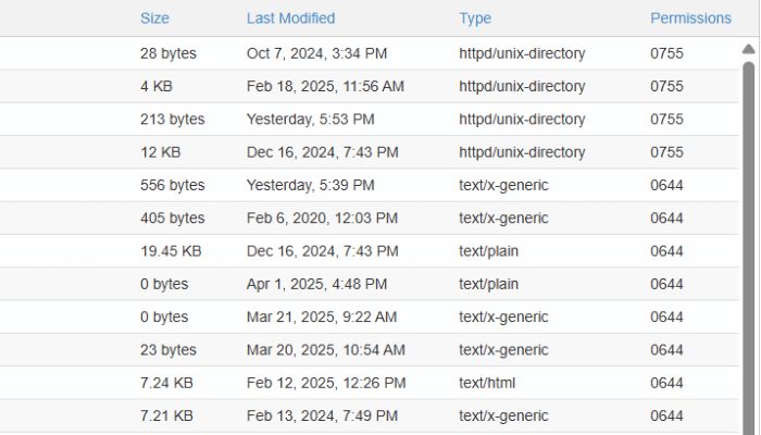 Hướng dẫn cách sửa lỗi 413 Request Entity too large trong WordPress 2025 3 Đặt lại quyền tệp (File Permissions)