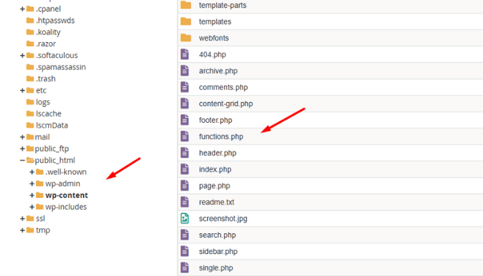 Hướng dẫn cách sửa lỗi 413 Request Entity too large trong WordPress 2025 8 Chỉnh sửa tệp functions.php