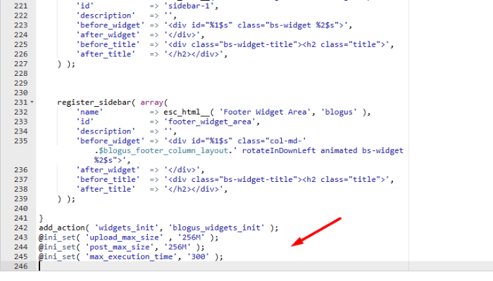 Hướng dẫn cách sửa lỗi 413 Request Entity too large trong WordPress 2025 9 Chỉnh sửa tệp functions.php