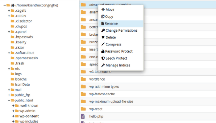Vô hiệu hóa tất cả plugin