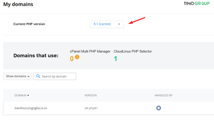 Kiểm tra phiên bản PHP
