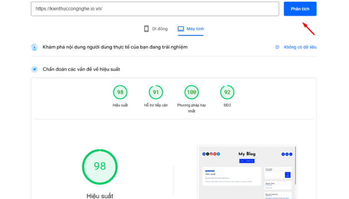 Cách kiểm tra lỗi Render-Blocking JavaScript và CSS bằng Google PageSpeed Insights 
