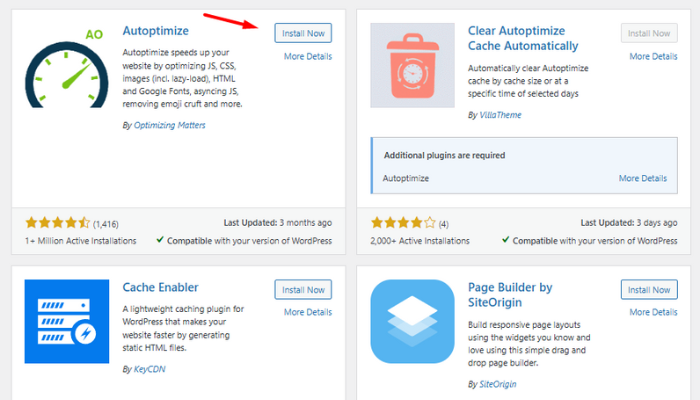 Sử dụng plugin Autoptimize