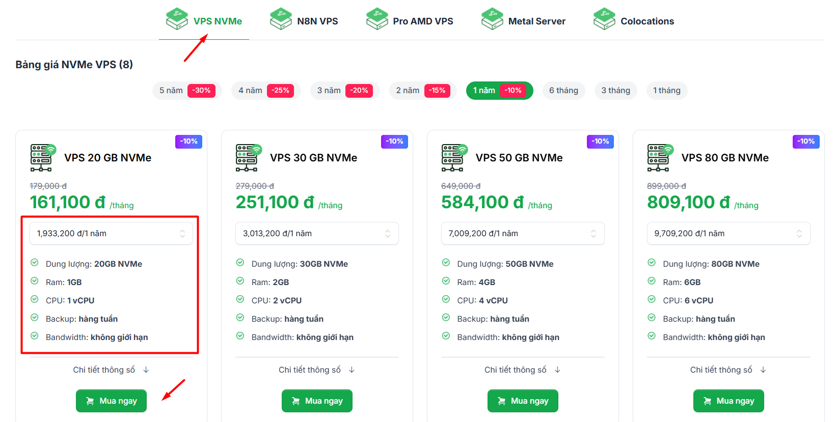 Hướng dẫn cách đăng ký VPS tại Tino chi tiết A-Z 1 Các bước đăng ký VPS
