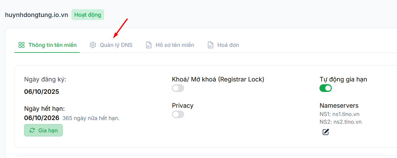 Các bước trỏ tên miền về VPS