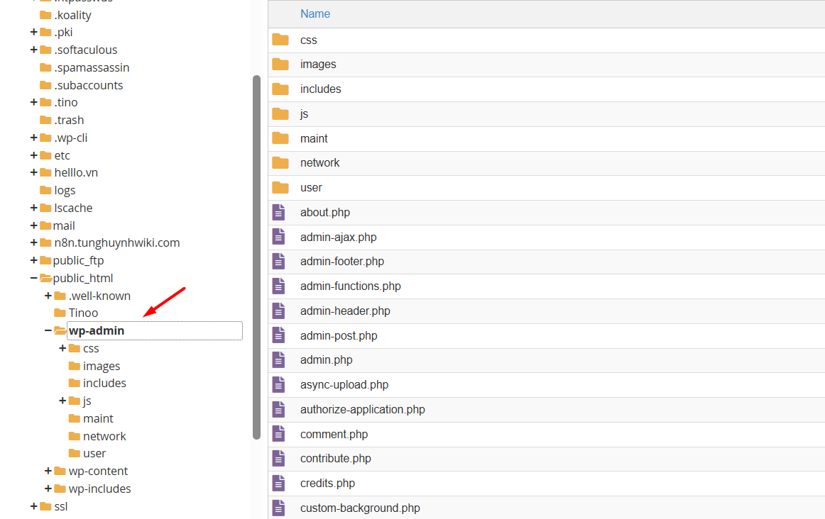 Khám phá các tệp và thư mục phổ biến trong WordPress 3 Thư mục wp-admin