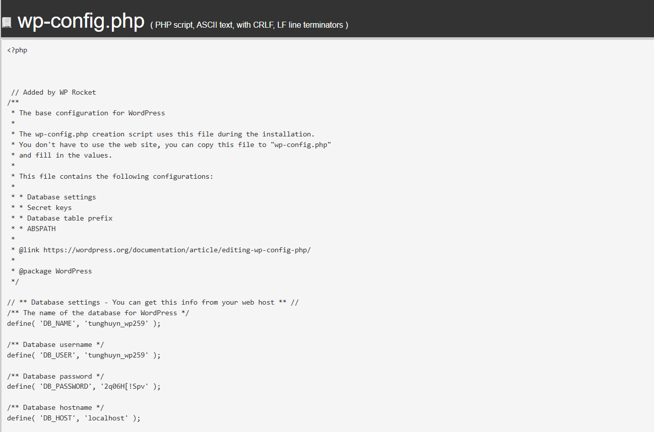 Khám phá các tệp và thư mục phổ biến trong WordPress 9 wp-config.php