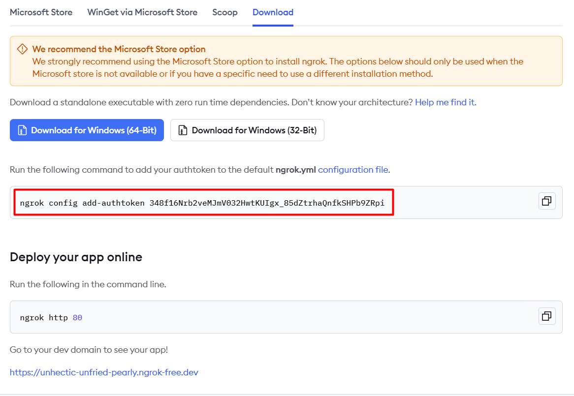 Hướng dẫn cài đặt ngrok và tích hợp n8n trên localhost A-Z 6 Hướng dẫn cài đặt ngrok