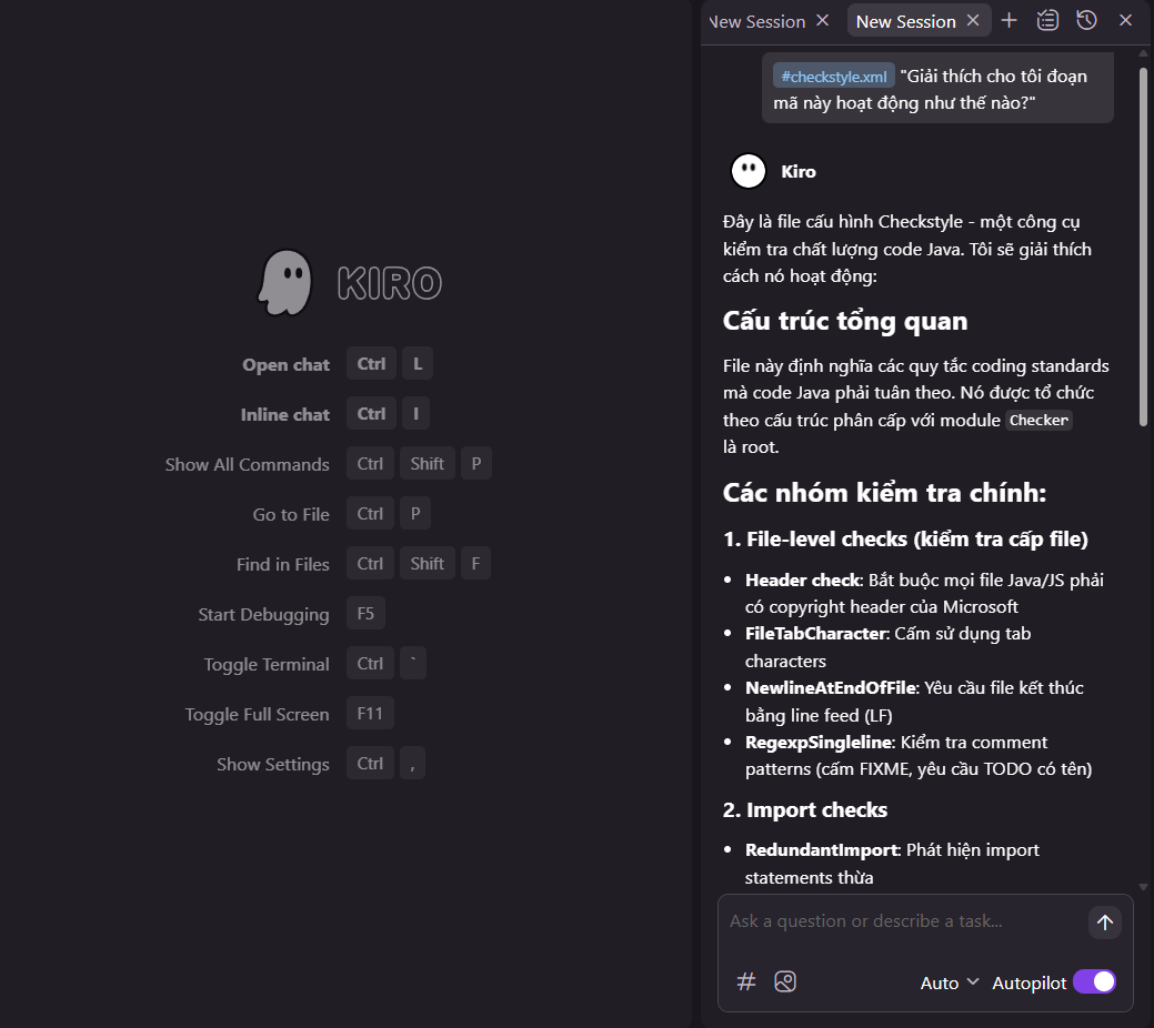 Bảng điều khiển Kiro (Kiro Panel)