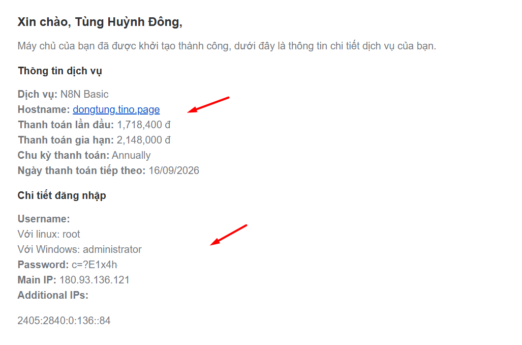 Cách cài đặt n8n tự động A-Z chỉ với vài cú nhấp chuột! 11 Thông tin VPS