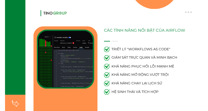 Các tính năng nổi bật của Airflow