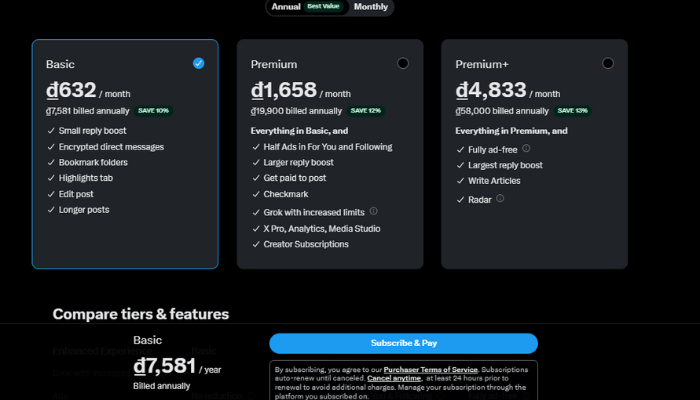 Đăng ký dịch vụ X Premium
