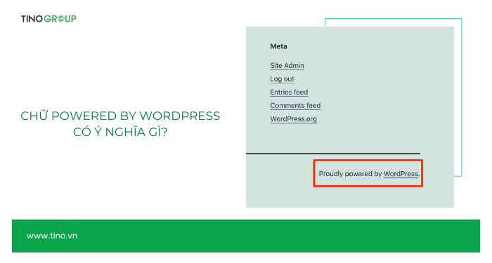 Chữ Powered by WordPress có ý nghĩa gì?