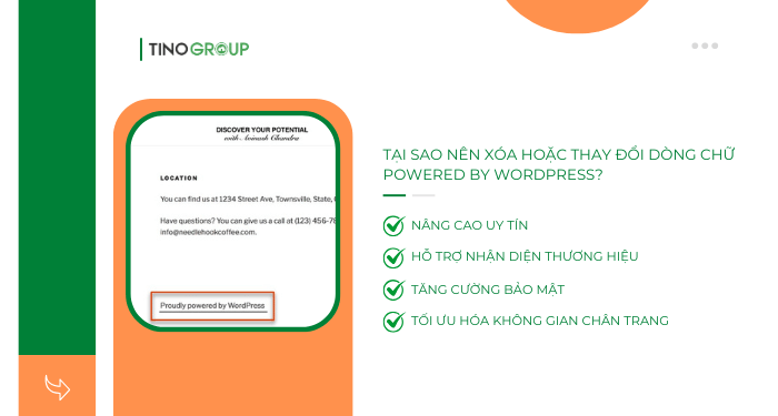 Tại sao nên xóa hoặc thay đổi dòng chữ Powered by WordPress?