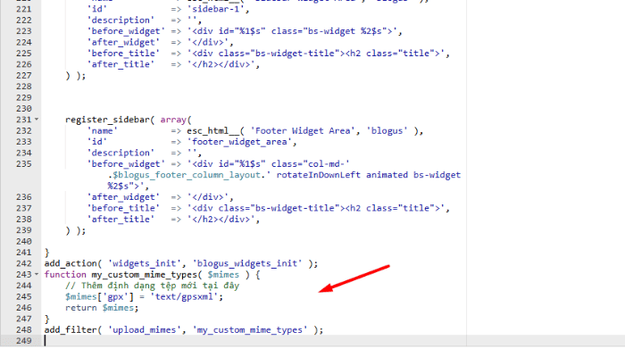 Chỉnh sửa tệp functions.php của theme