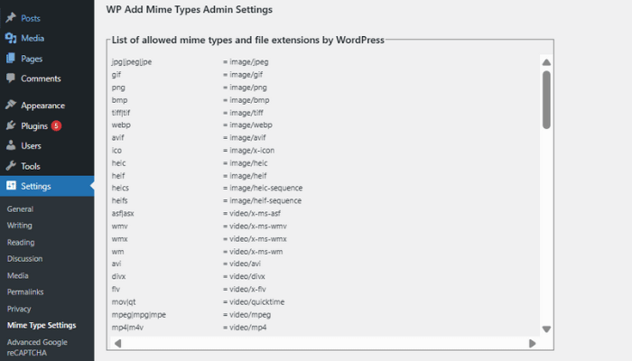 Thêm định dạng tệp bằng plugin
