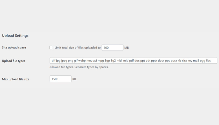 Thay đổi cài đặt trong WordPress Multisite