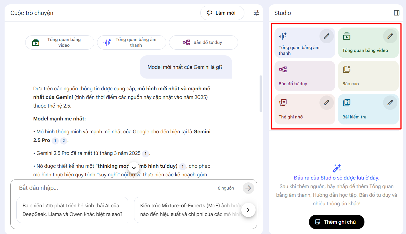 Các bước sử dụng NotebookLM