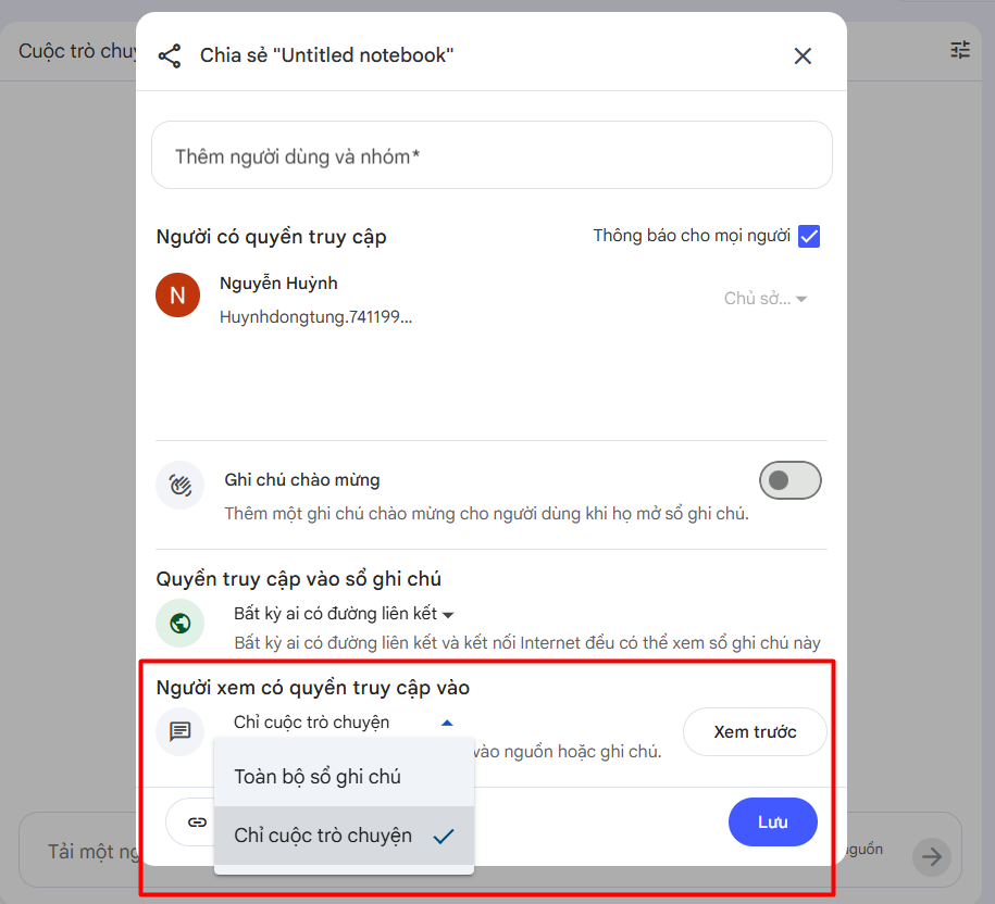 Các bước sử dụng NotebookLM