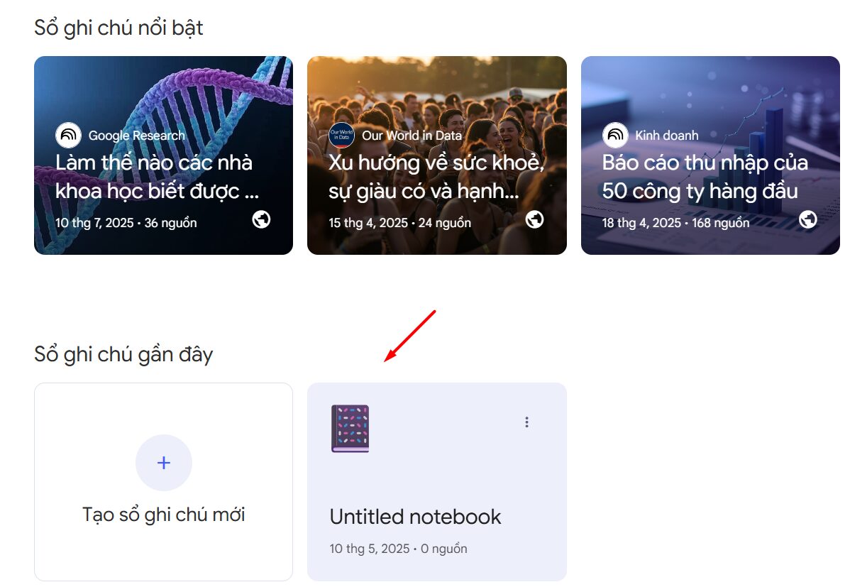 Các bước sử dụng NotebookLM