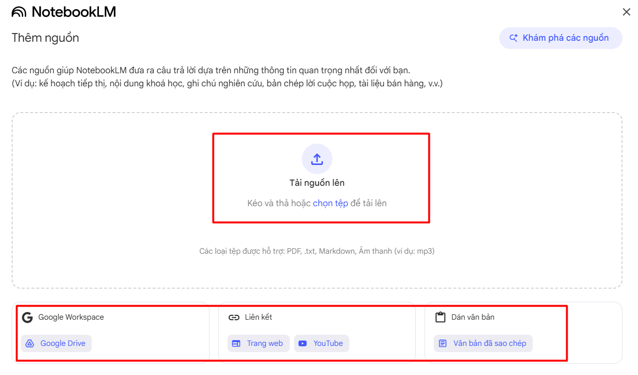 Các bước sử dụng NotebookLM