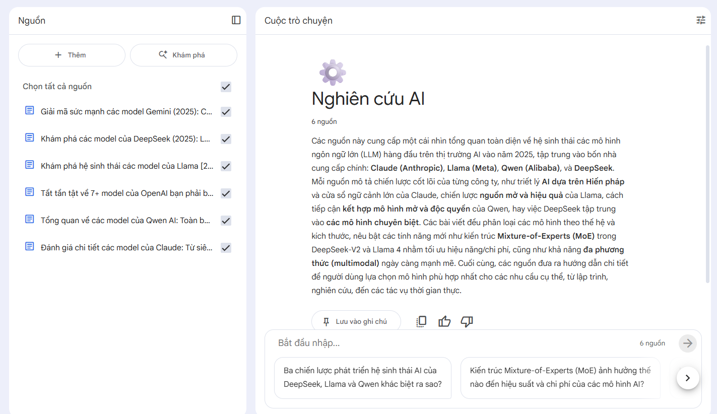Các bước sử dụng NotebookLM