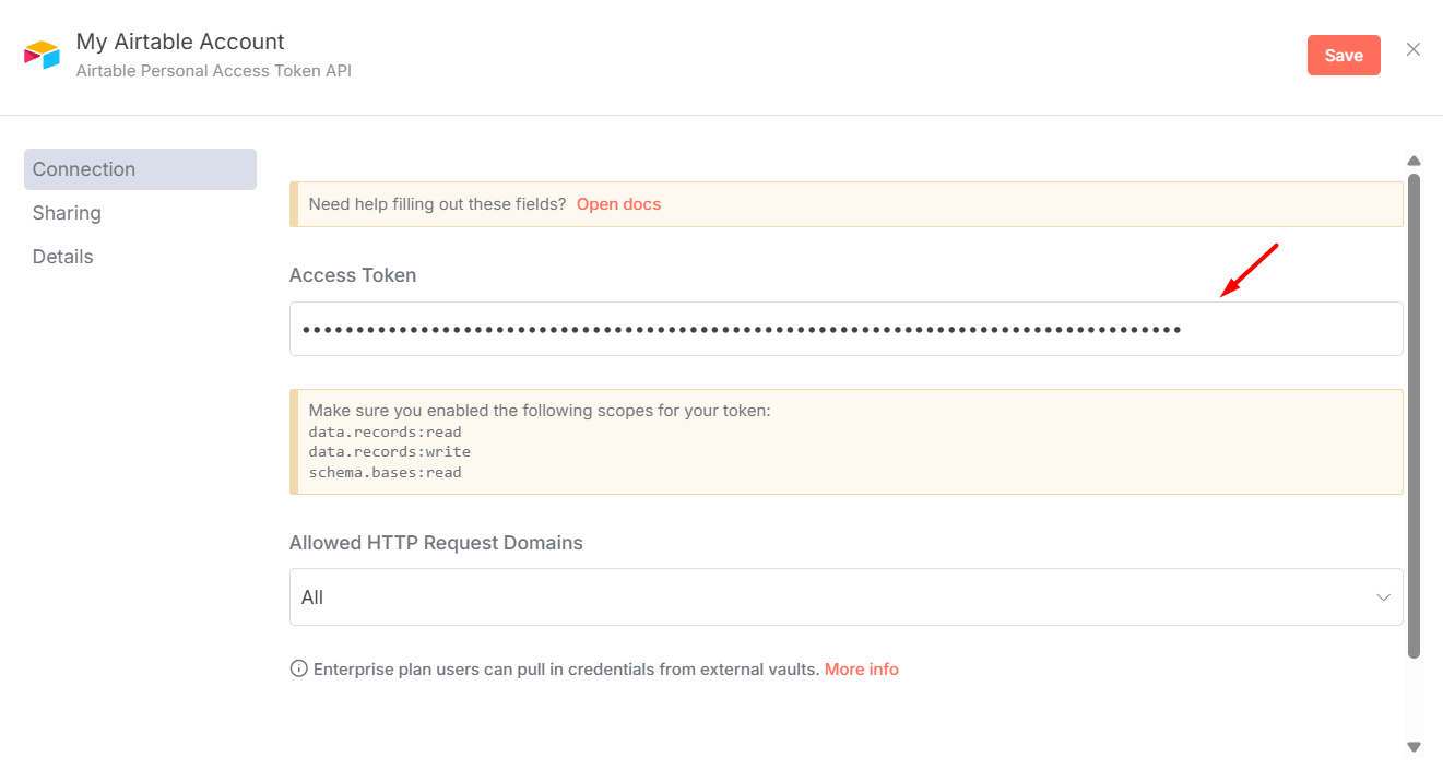 Airtable là gì? Hướng dẫn tích hợp Airtable cho n8n 19 Thêm Credentials vào n8n