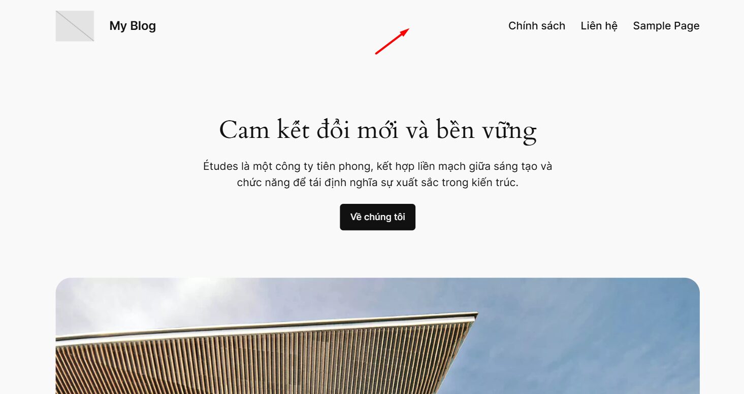 Thêm trang vào Menu bằng Site Editor (Dành cho Block Themes)