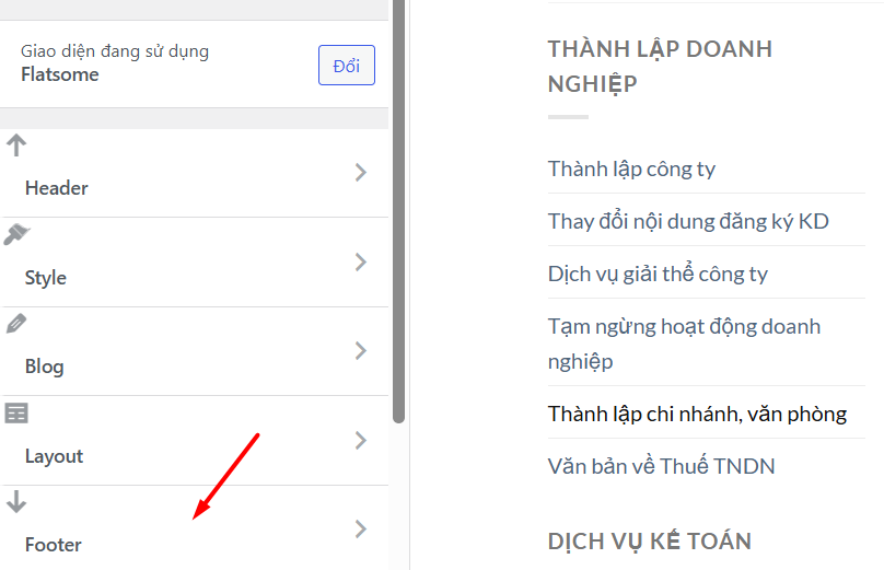 Chỉnh sửa trong Theme Options (Đối với các Theme trả phí)