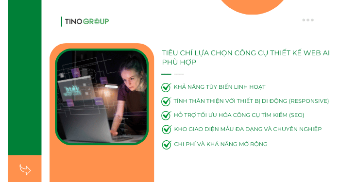 Tiêu chí lựa chọn công cụ thiết kế web AI phù hợp