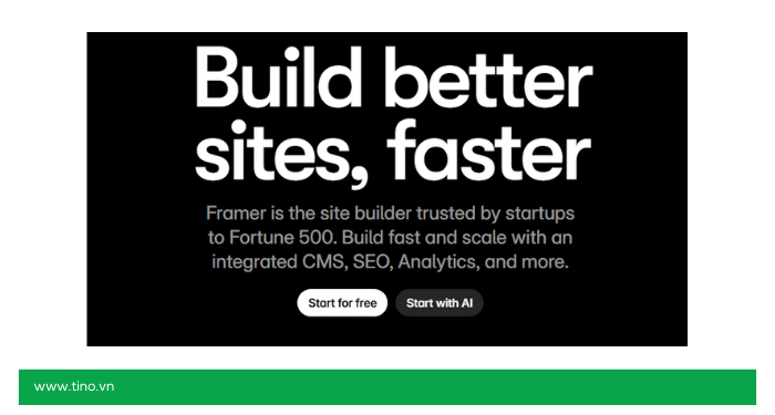 #2. Framer AI - Đỉnh cao về tư duy thiết kế và tương tác
