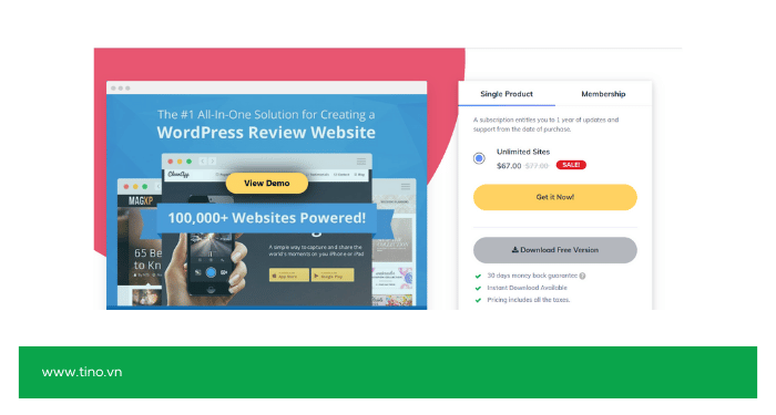 #2. WP Review (Phiên bản Free & Pro)