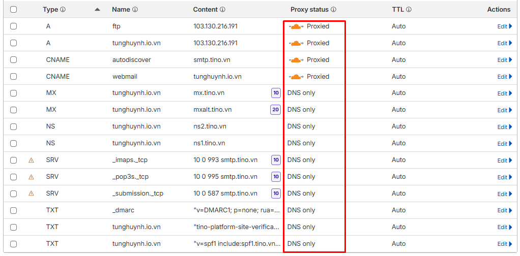 Hướng dẫn cách đăng ký và cấu hình TinoMail tại Tino 29 TRẠNG THÁI PROXY