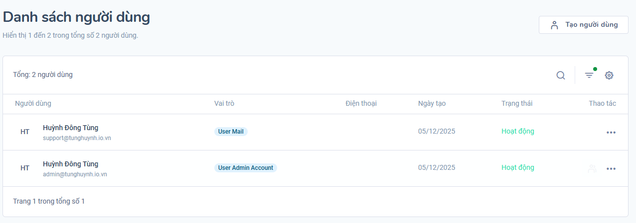 Hướng dẫn cách đăng ký và cấu hình TinoMail tại Tino 37 Cách tạo tài khoản email người dùng mới