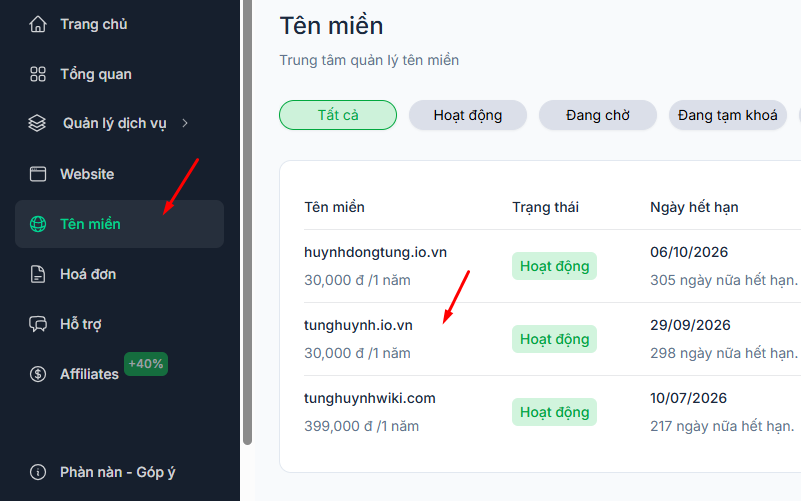 Hướng dẫn cách đăng ký và cấu hình TinoMail tại Tino 9 Cấu hình với tên miền mua tại Tino