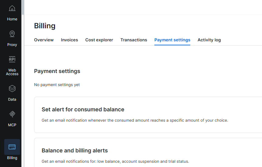 Bright Data là gì? Tất tần tật về nền tảng thu thập dữ liệu web số #1 thế giới 15 Billing