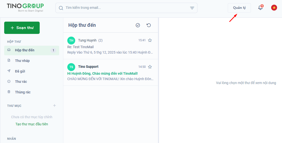 Cách đăng ký email tên miền công ty đơn giản nhất với TinoMail 23 Tạo thêm tài khoản