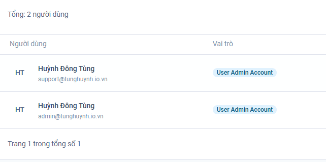Cách đăng ký email tên miền công ty đơn giản nhất với TinoMail 27 Phân quyền quản trị viên