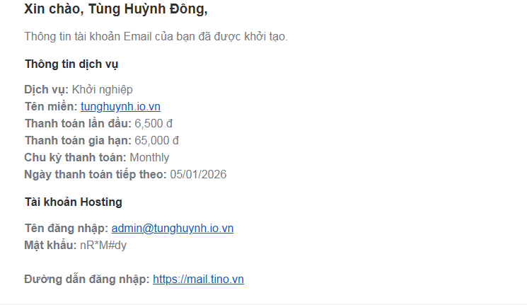 Cách đăng ký email tên miền công ty đơn giản nhất với TinoMail 7 Quy trình đăng ký dịch vụ email tên miền tại Tino