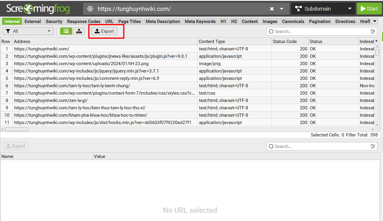 Xuất toàn bộ dữ liệu
