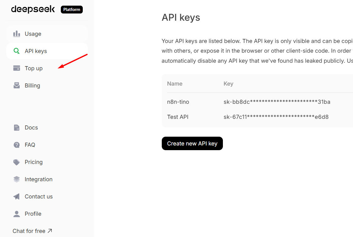 Hướng dẫn nạp tiền để kích hoạt API