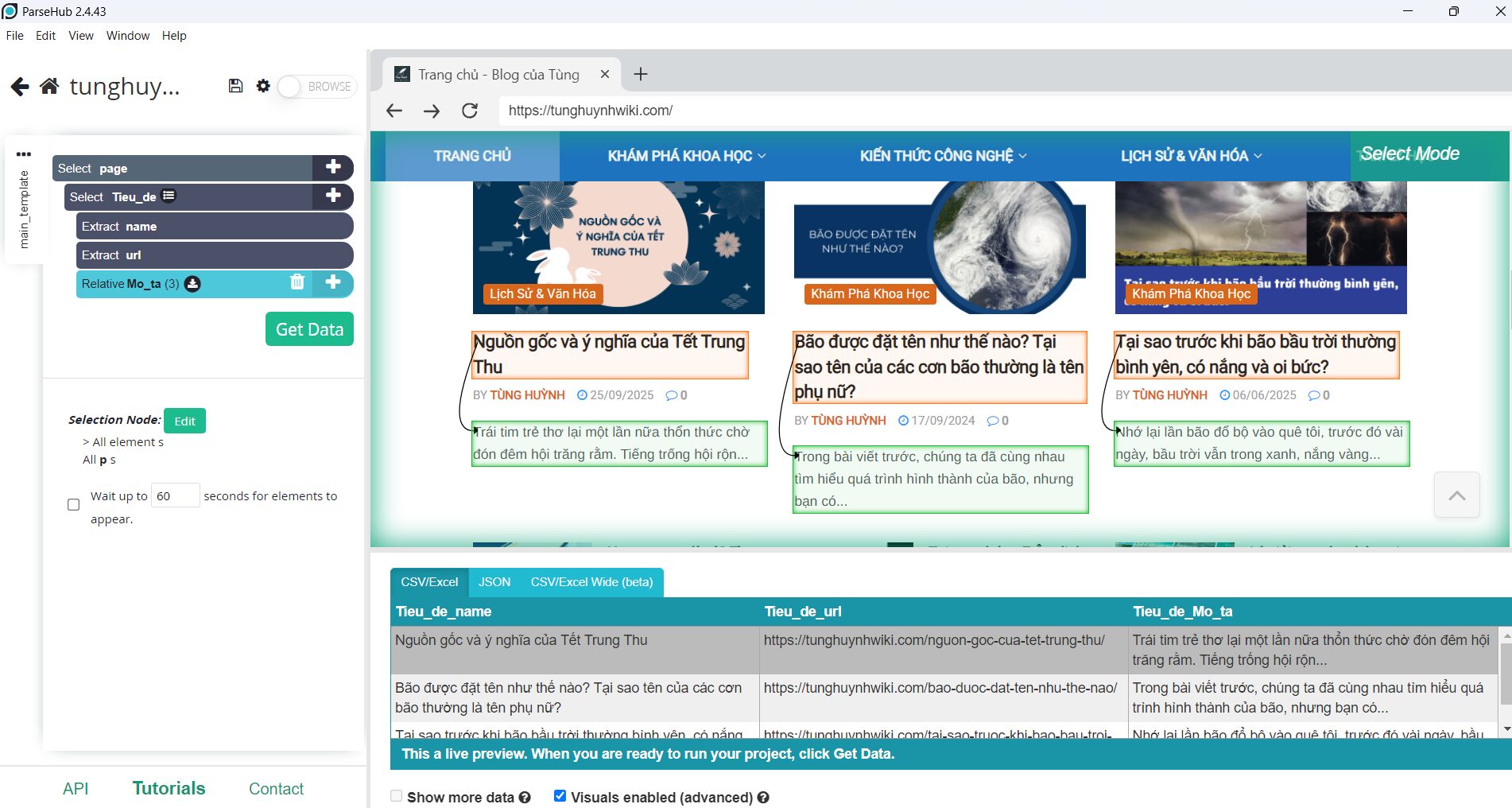 Lấy dữ liệu liên quan (Relative Select)