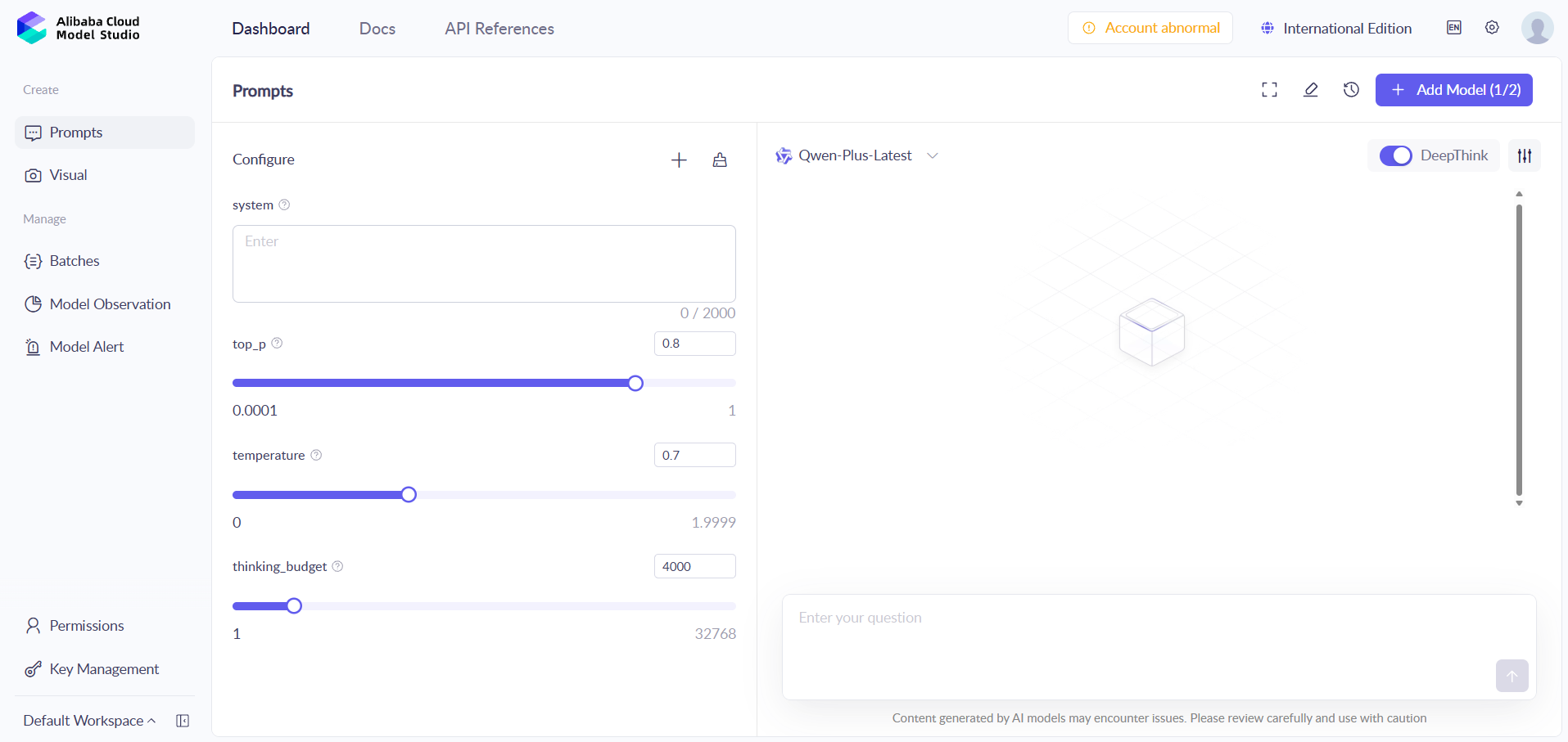 Truy cập khu vực quản lý API Key