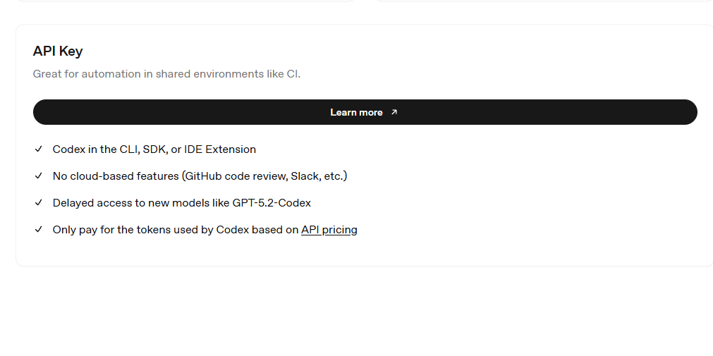 Codex GPT là gì? Giải mã mô hình AI đã thay đổi tư duy lập trình hiện đại 9 Sử dụng qua API Key