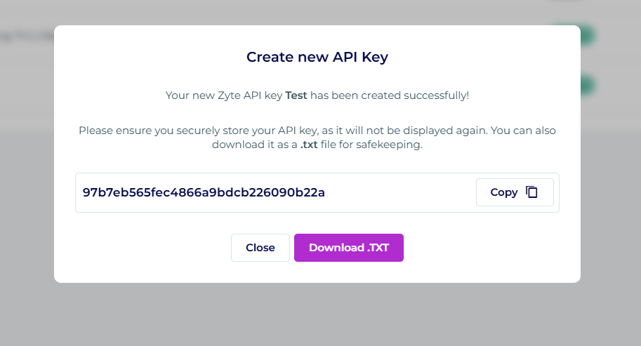 Lấy API Key